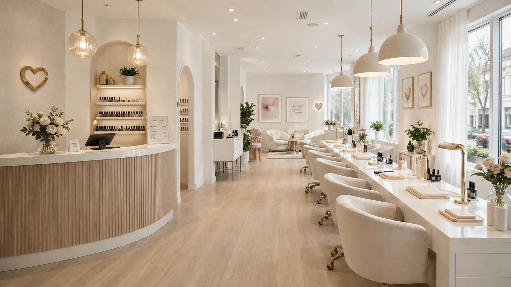 Nail salon demo landing page preview